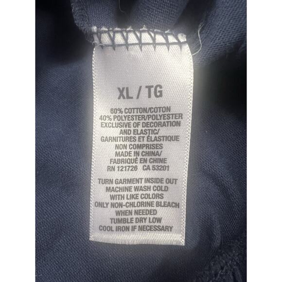 Aeropostale Short Sleeve Navy Top Crochet Detail Elastic Hem Ruffle Boho Y2K - Picture 5 of 9